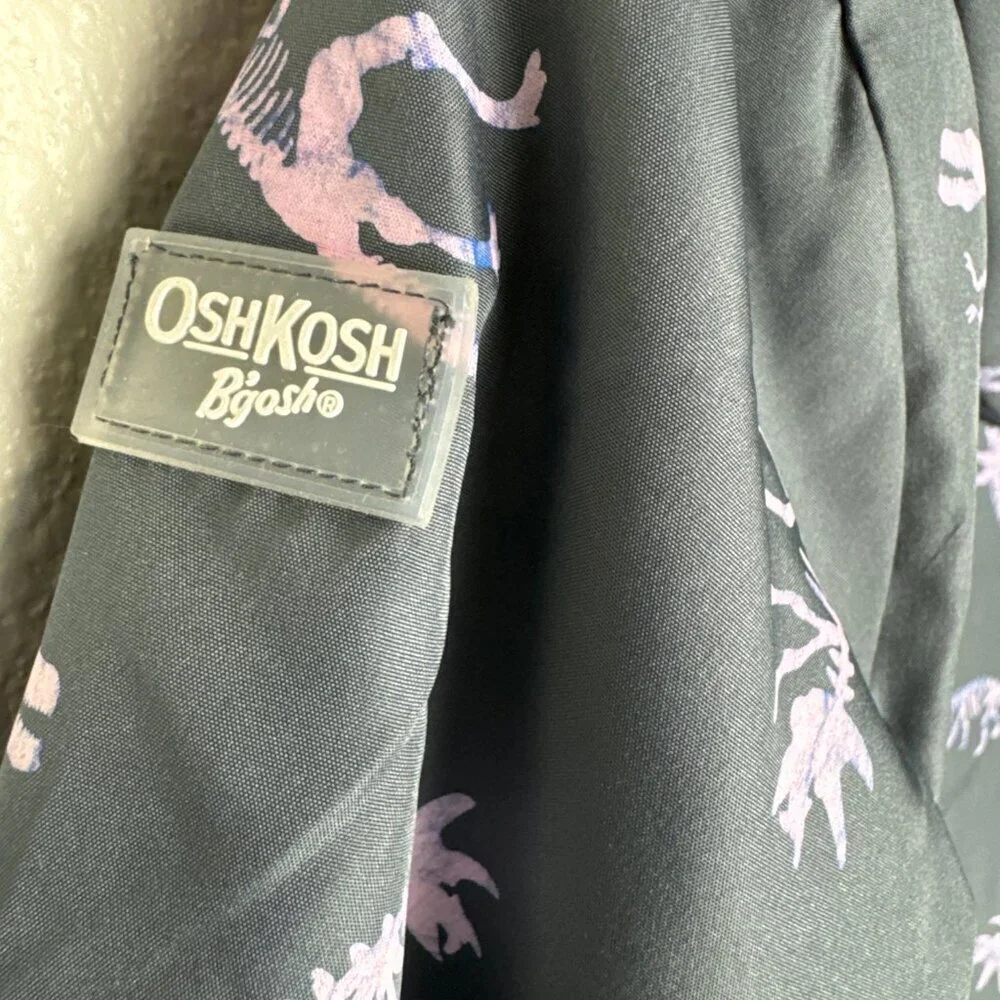 OshKosh B'gosh Girls Hooded Full Zip Blue Jacket Coat SZ 4T
